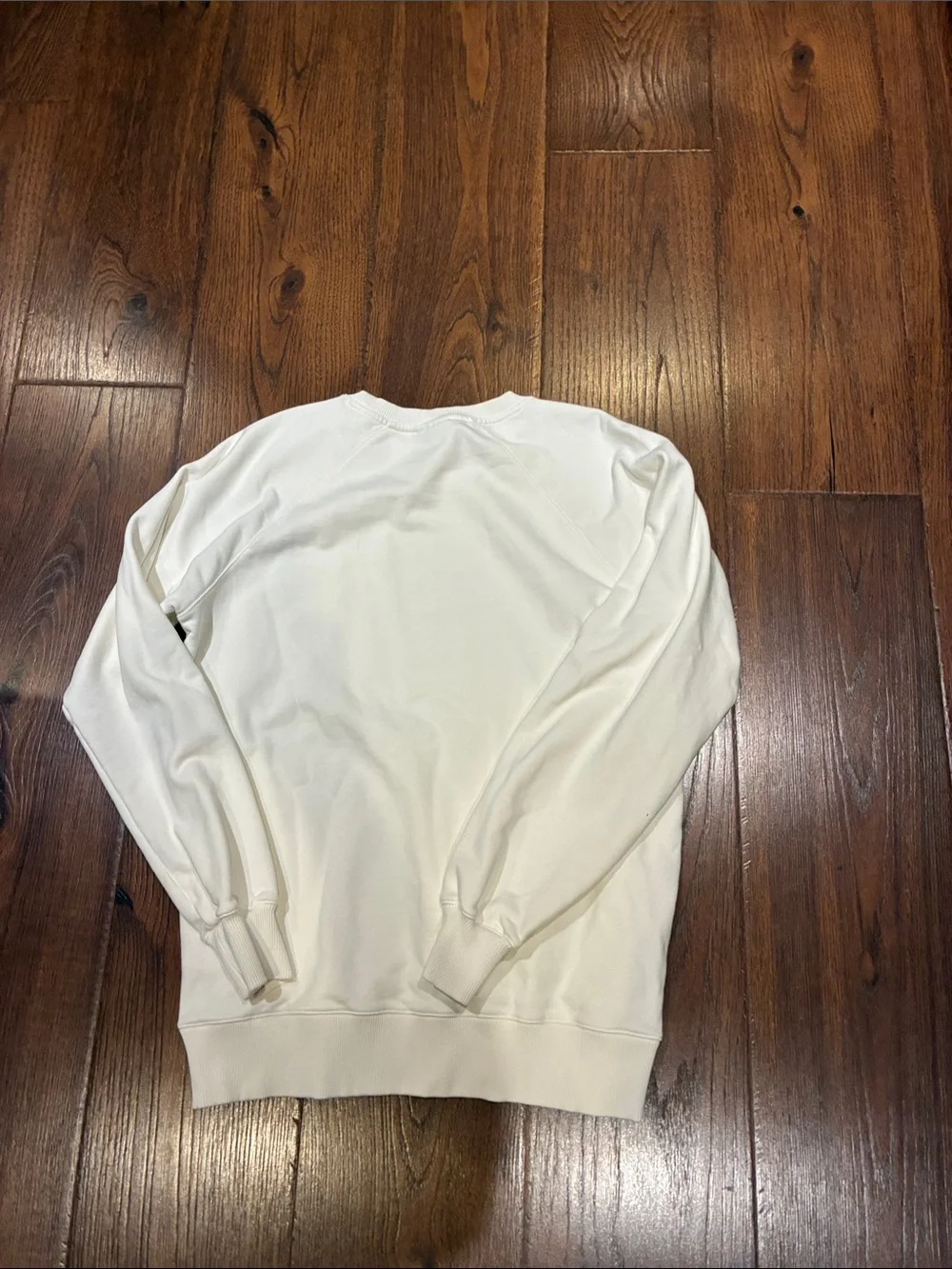 White Crewneck Sweater with Multicolor DAD Logo